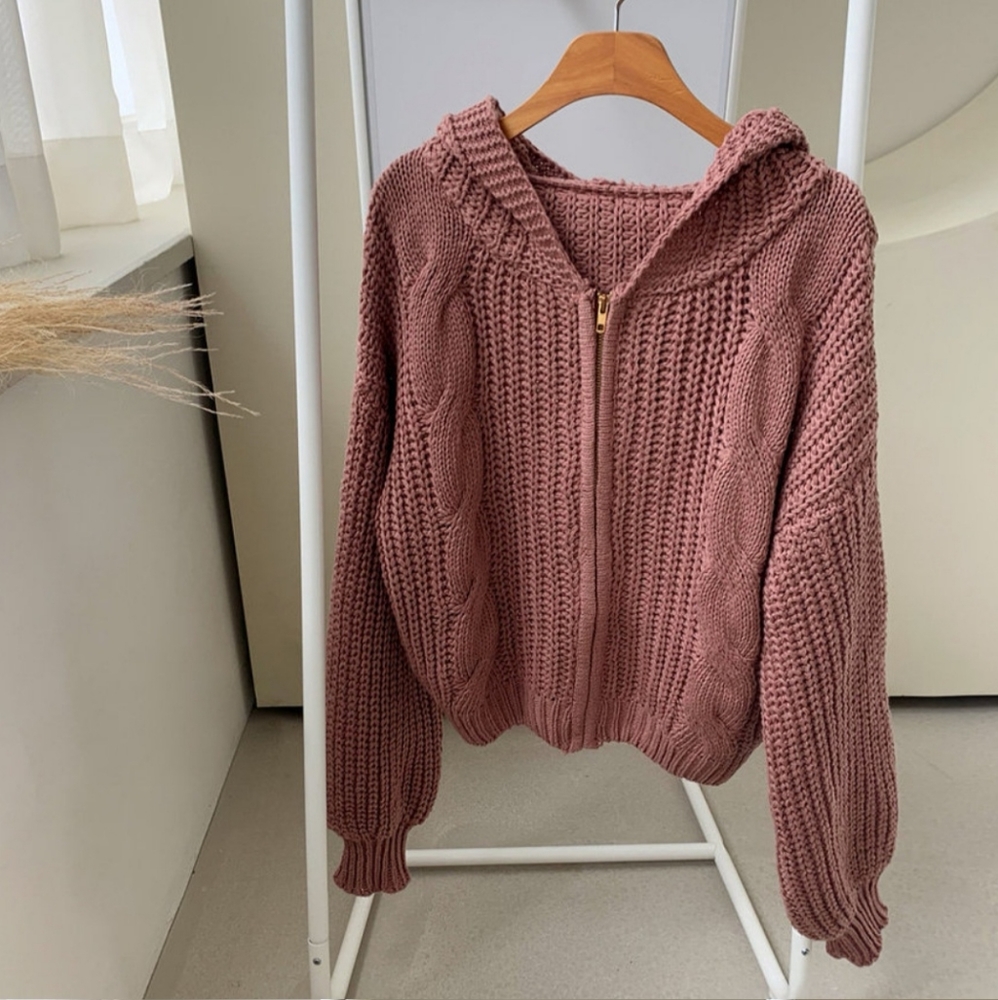 Envy Look - Cable Knit Hoodie